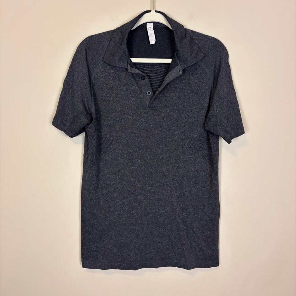 UNRL Men's Grey Pinseeker Collared Golf Polo Shirt Medium